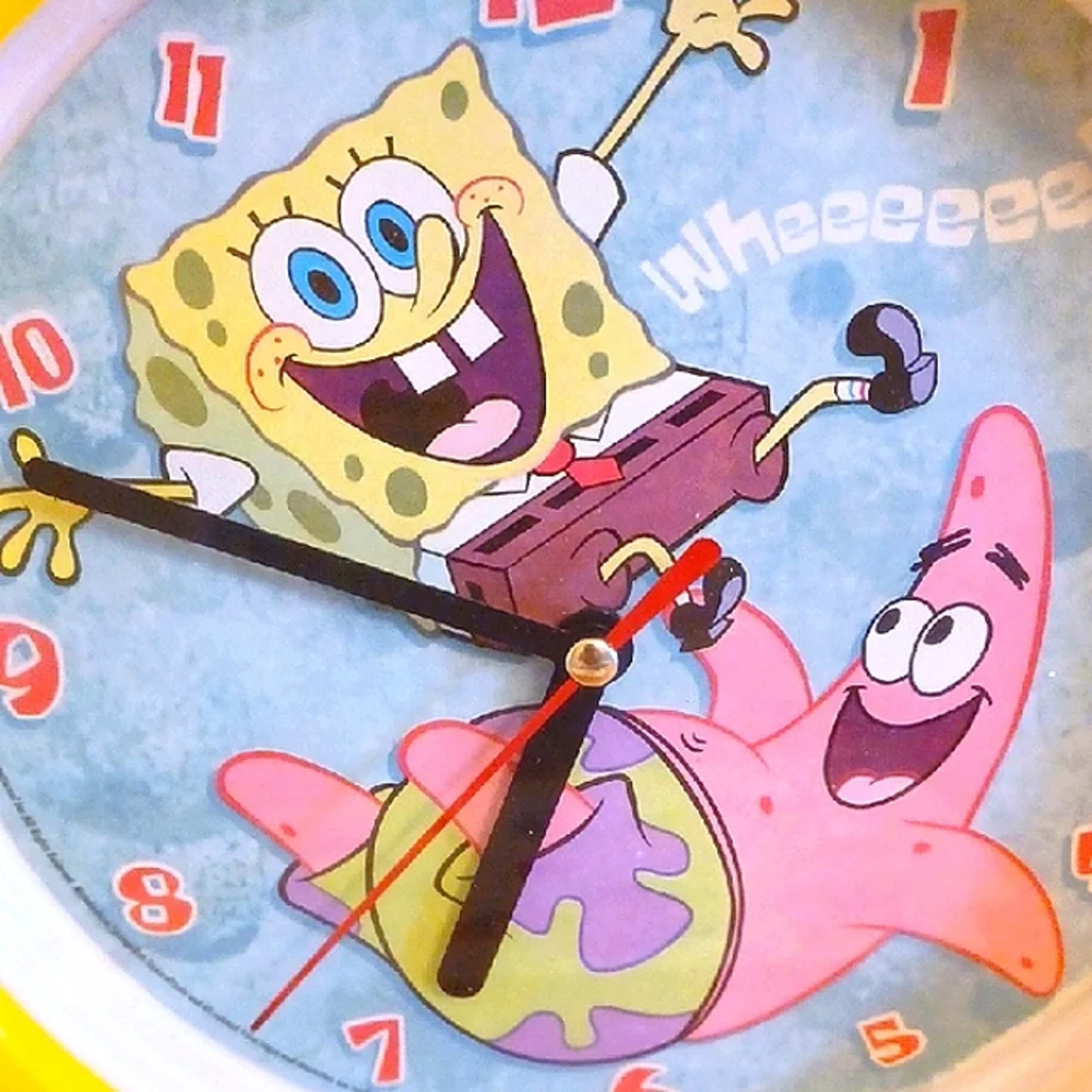 SpongeBob Squarepants Yellow and Blue Wall Clock